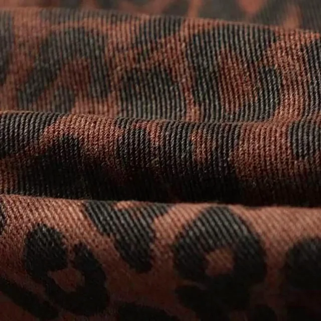American Retro Leopard Jeans Detail