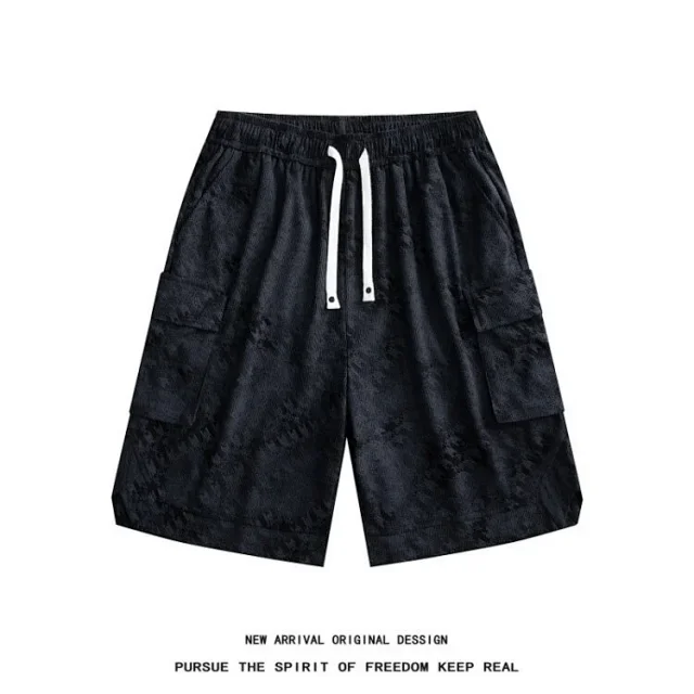 Full - Print Utility Shorts for Men Detail