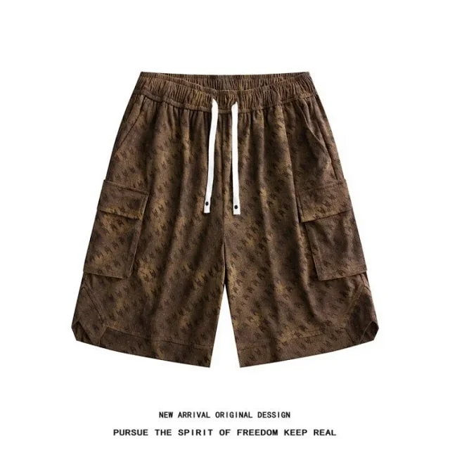 Full - Print Utility Shorts for Men Detail