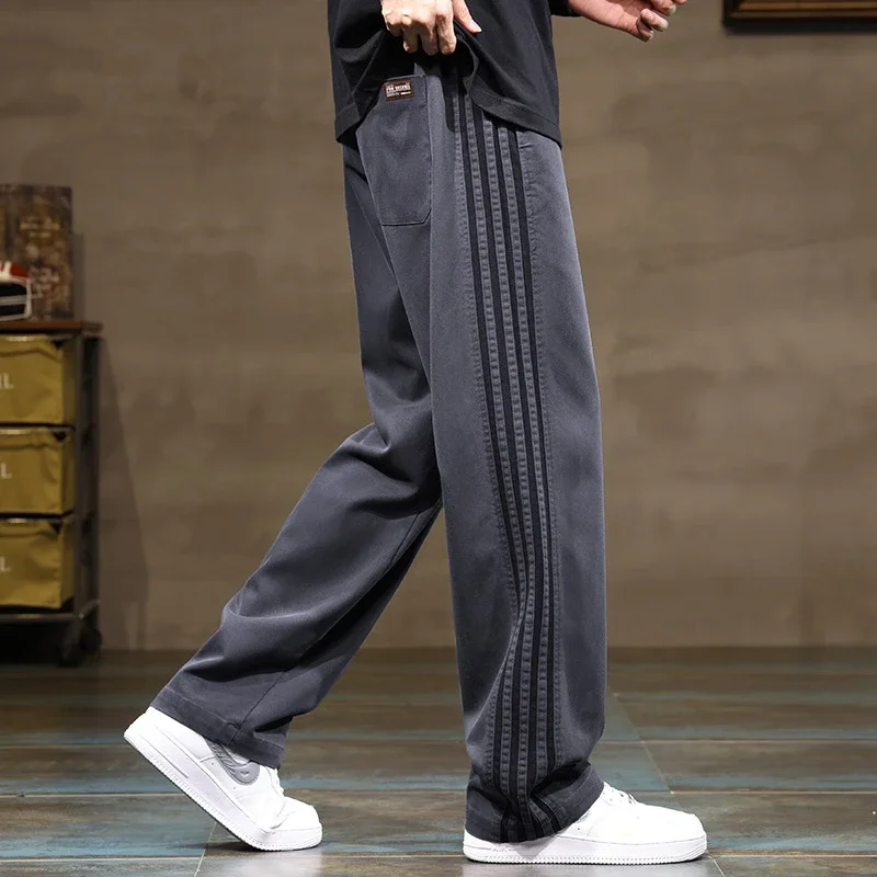 2025 Summer Men's Lyocell Loose Wide-Leg Track Pants