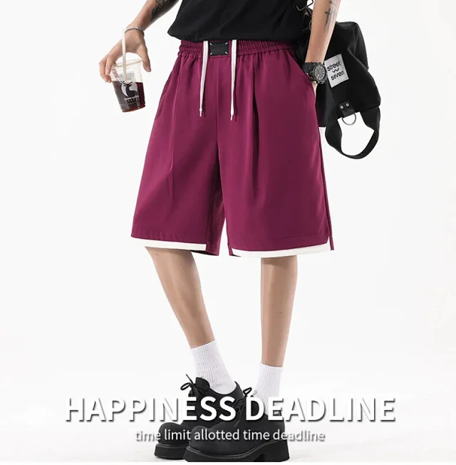 Men's Summer Cotton Loose Cargo Shorts Detail