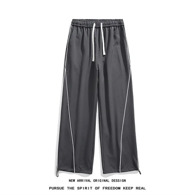 Men's Summer Ice Silk Wide - leg Pants Detail
