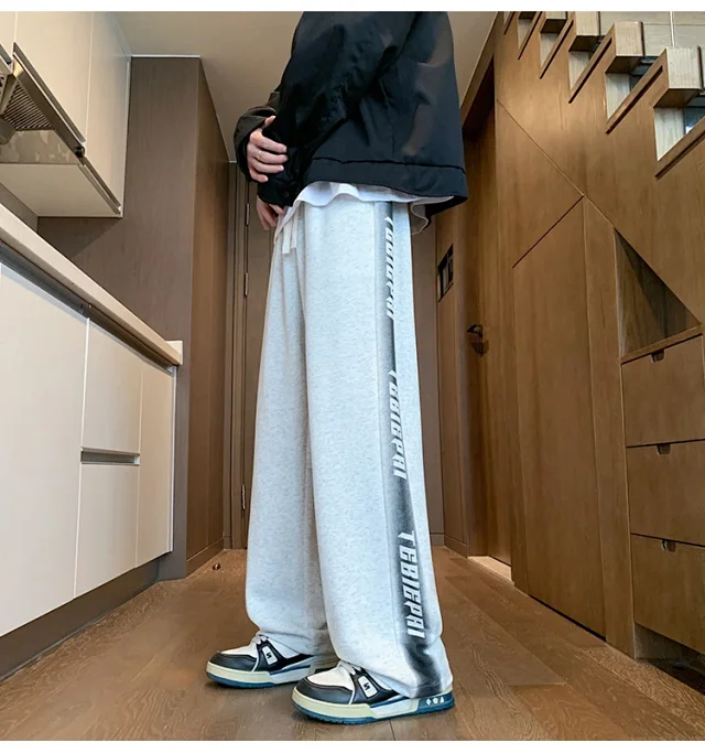 Men's 2025 Spring/Fall Oversize Wide-Leg Pants Detail