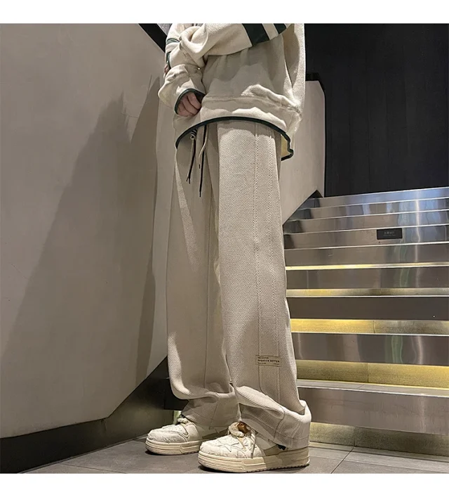 Men's Retro Oversize Wide-Leg Pants Detail