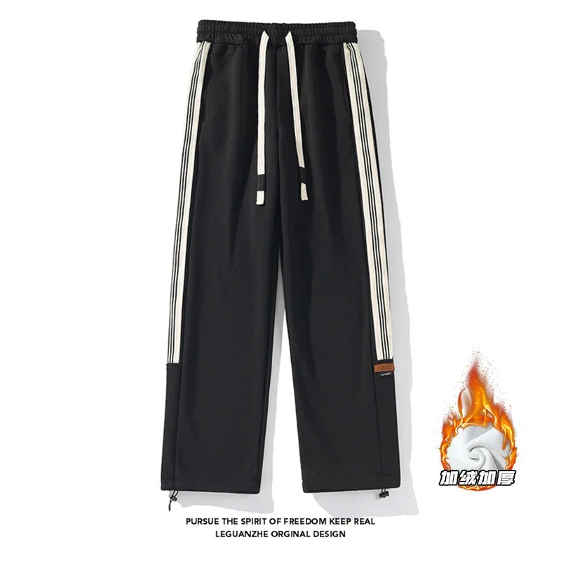 Men's Fleece Wide-leg Pants 2025 Winter