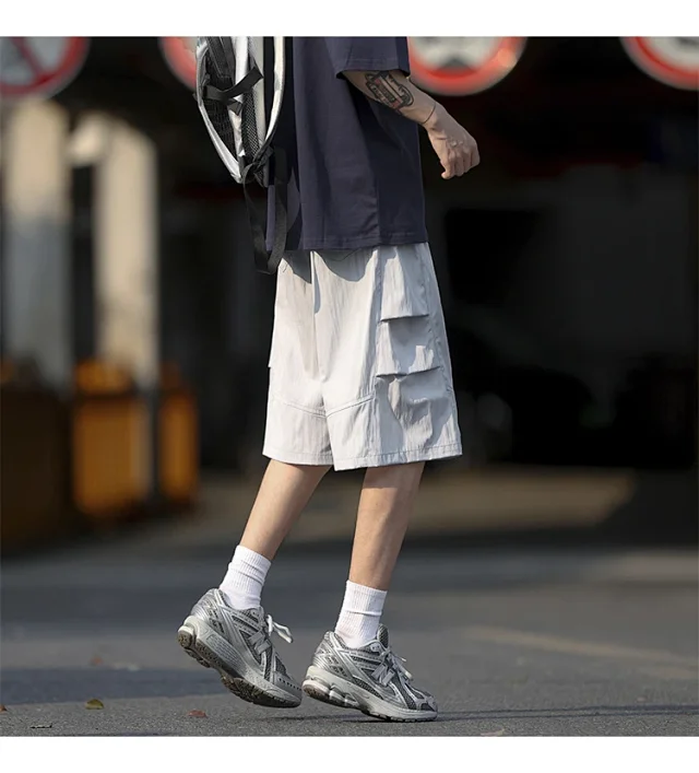 Men's Summer Ice Silk Parachute Shorts Detail