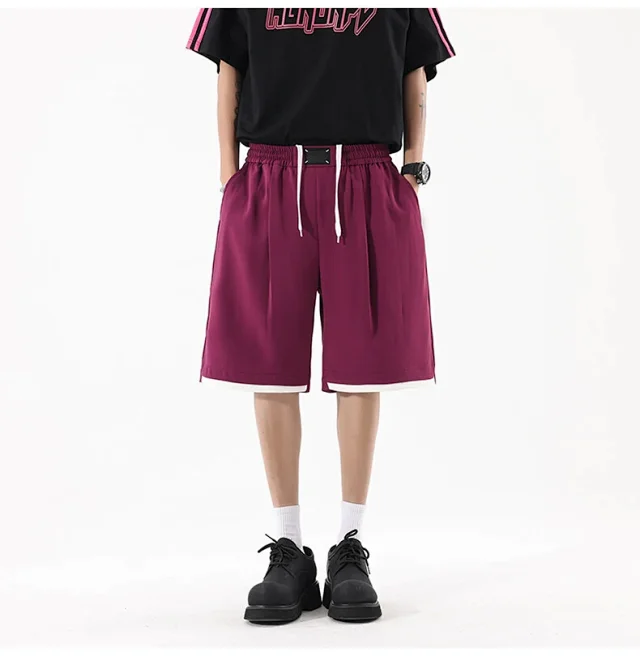 Men's Summer Cotton Loose Cargo Shorts Detail