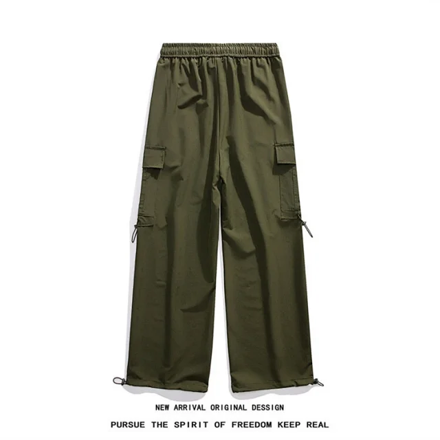 Wine Red Quick - Dry Ice Silk Men's Summer Casual Pants Detail