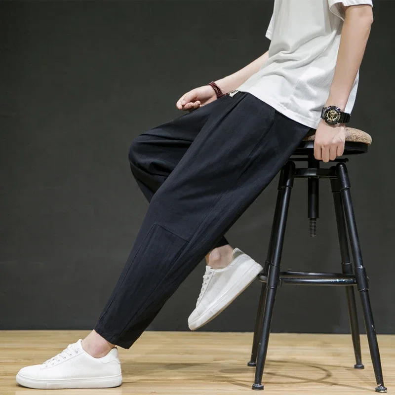 Men's New Chinese Linen Loose Pants