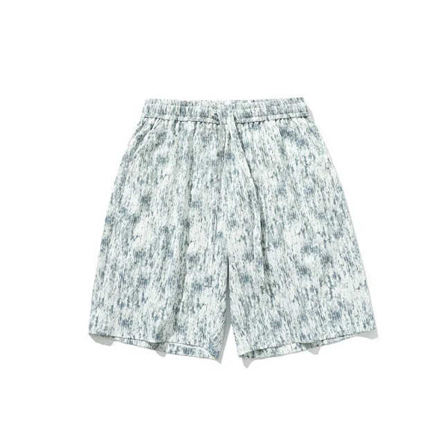 Tie-Dye Short-Sleeve Shirt Set for Men Detail