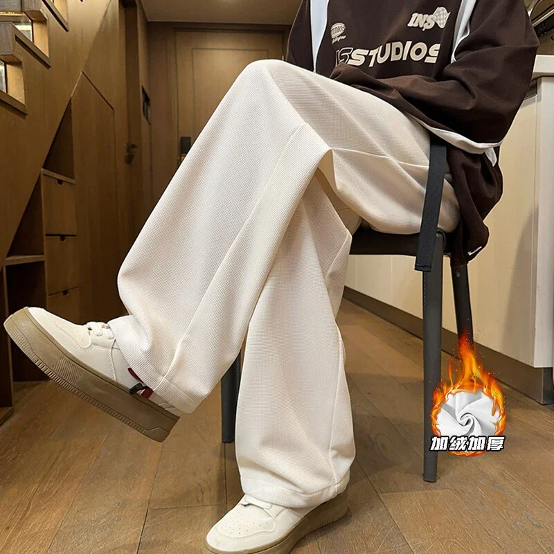 Men's Oversize Fleece Waffle Trousers