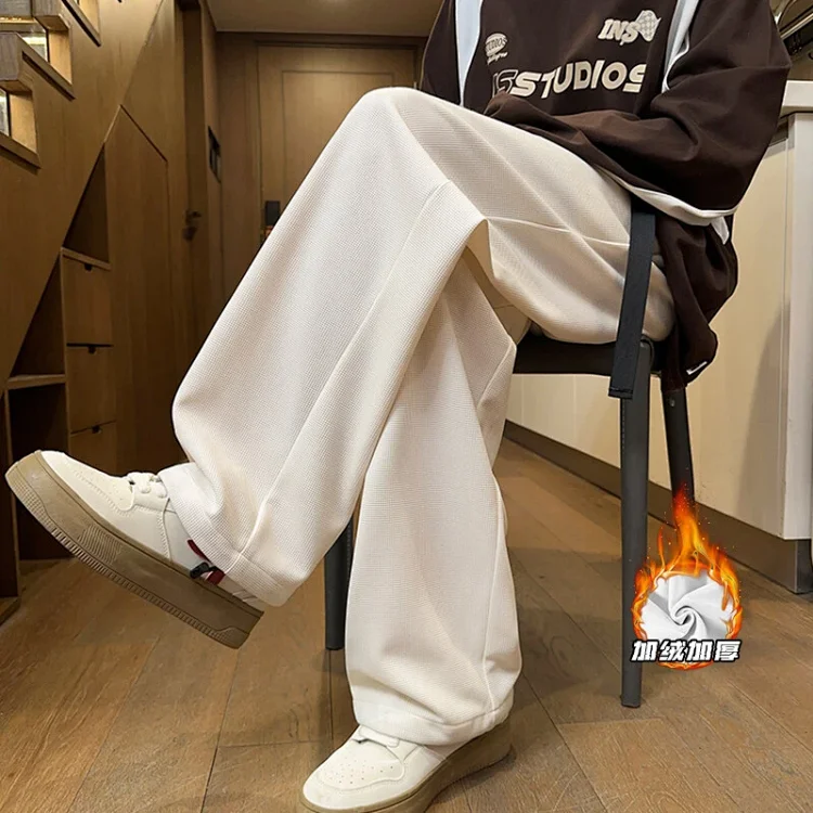 Men's Oversize Fleece Waffle Trousers