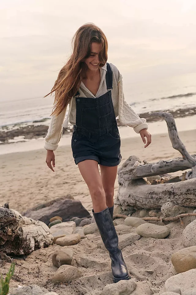 Loose Multi - Pocket Bib Jeans for Women (European & American) Detail