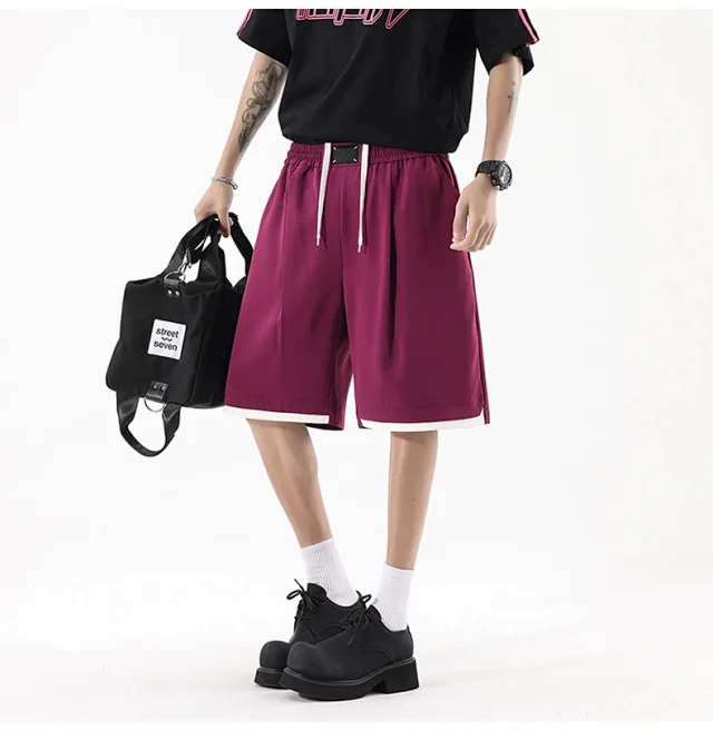 Men's Summer Cotton Loose Cargo Shorts Detail