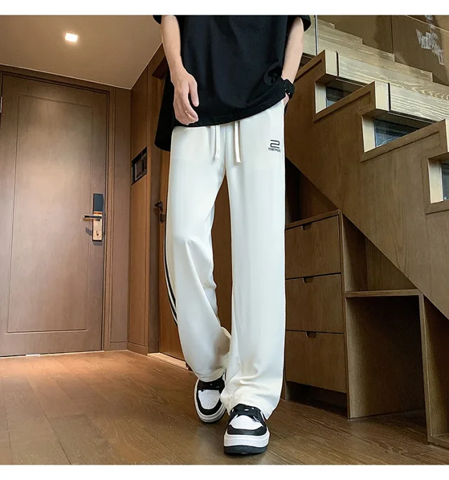 Men's 2025 Summer Ice Silk Loose Pants Detail