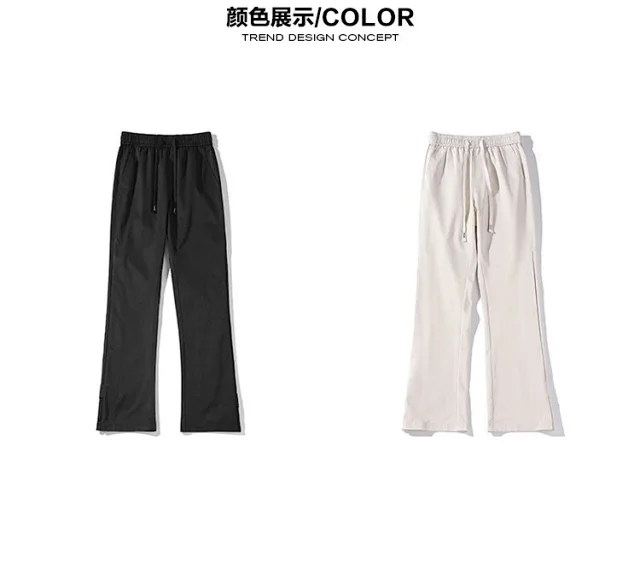 Korean Style Men's Micro Flare Cargo Pants Detail