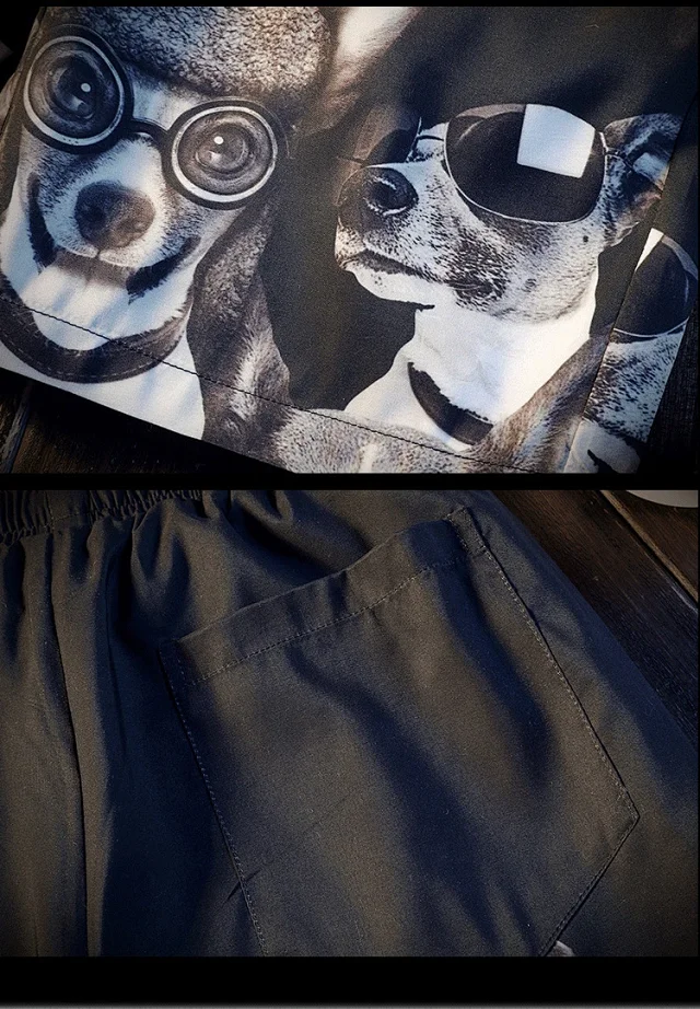 K167 Summer Loose Beach Pants for Men Detail