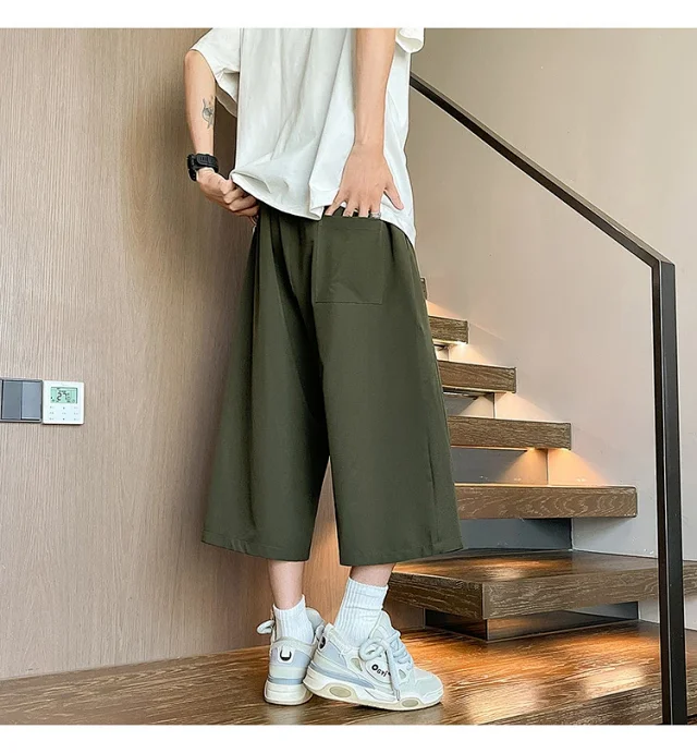 Men's Summer Mesh Pants with Belt Detail