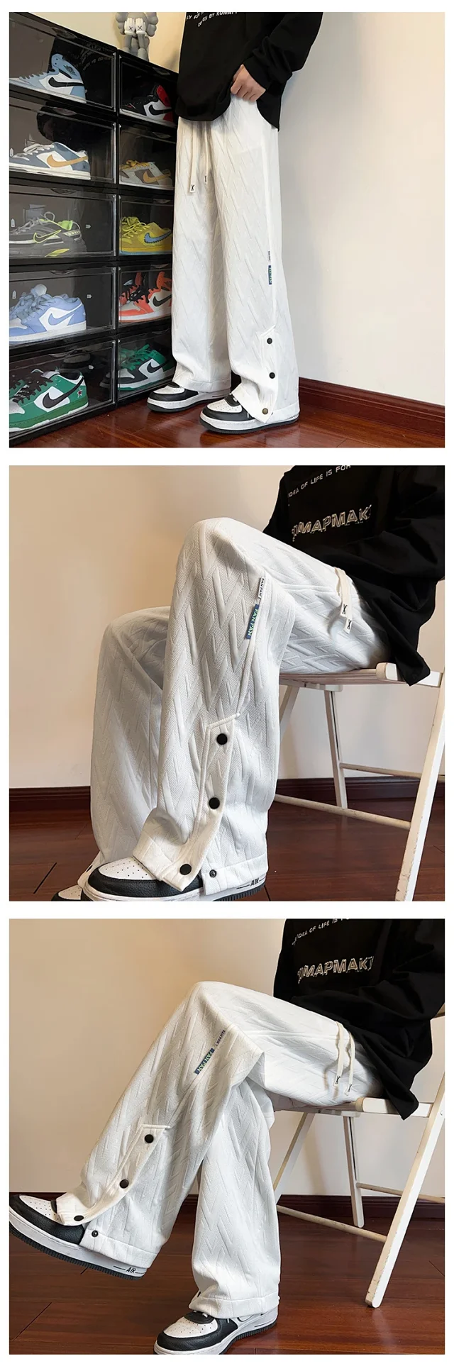Oversized White Pants (Men) Detail