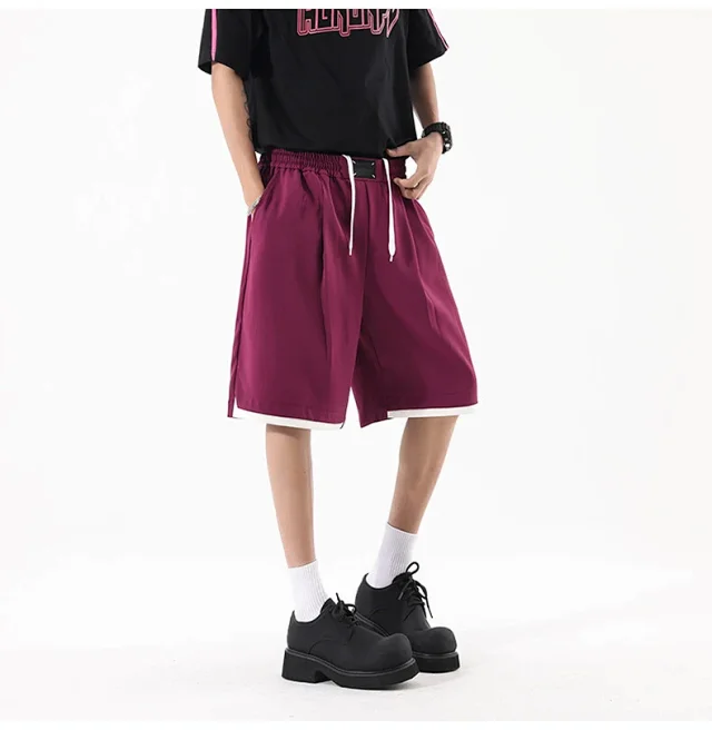 Men's Summer Cotton Loose Cargo Shorts Detail