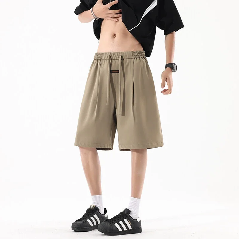 Men's Summer Printed Ice Silk Beach Shorts