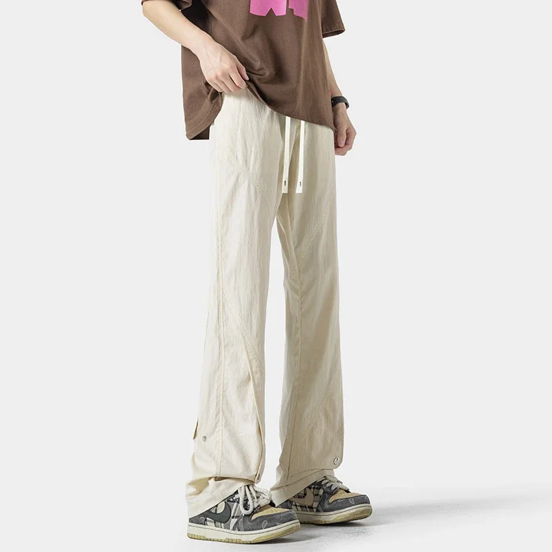Men's Summer Ice Silk Parachute Pants