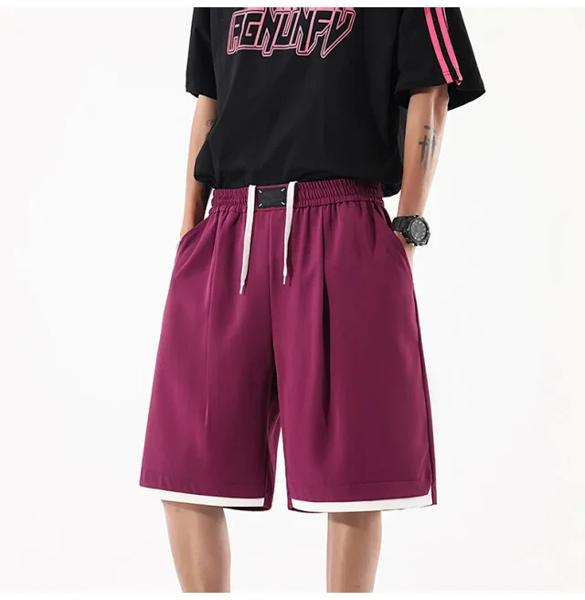 Men's Summer Cotton Loose Cargo Shorts Detail
