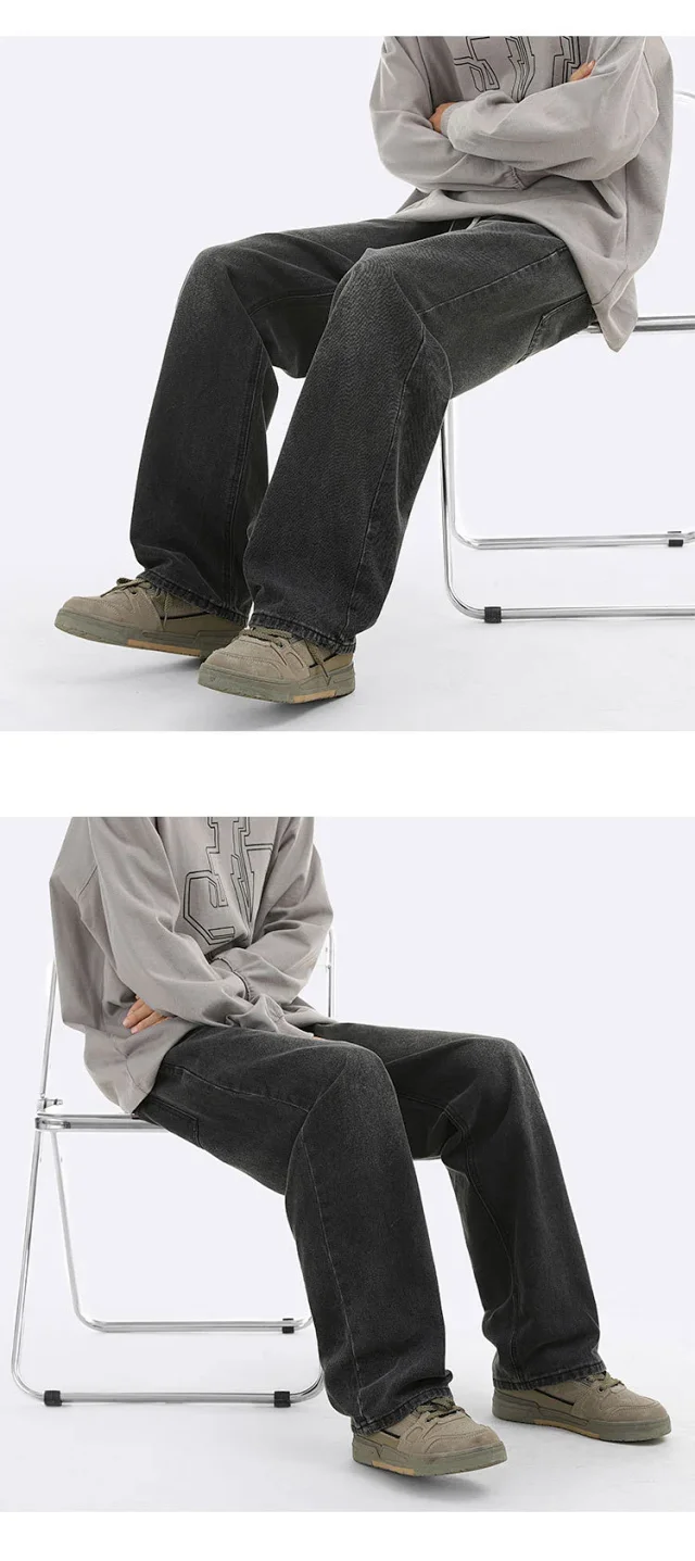 Men's Oversize Fleece Jeans Detail