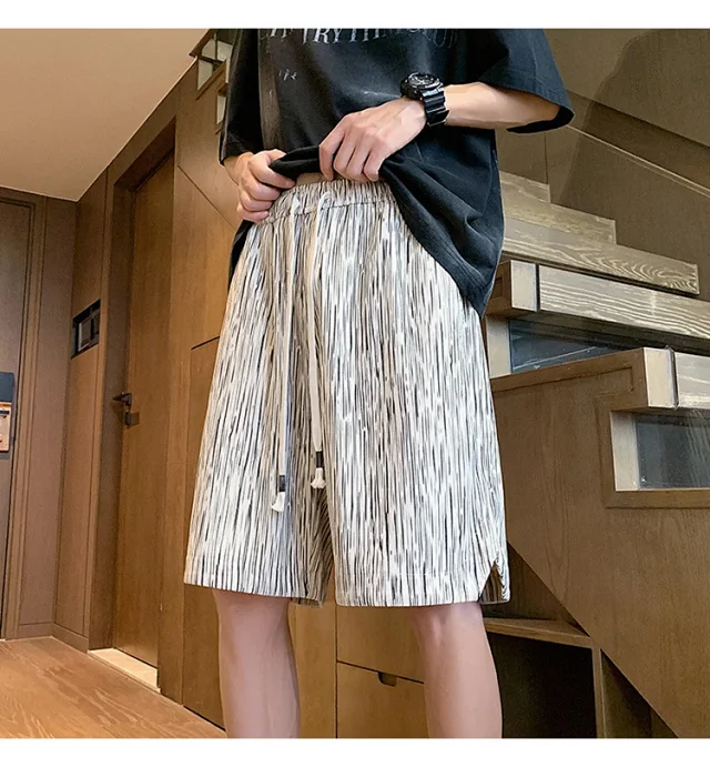 Men's Summer Textured Beach Shorts Detail