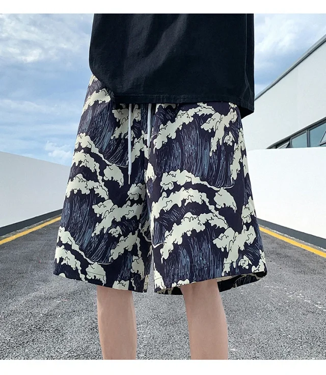 Men's Summer Ice Silk Quick-Dry Beach Shorts Detail