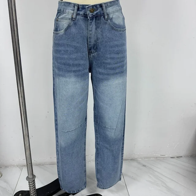 Vintage Wide-Leg Denim Jeans for Women Detail