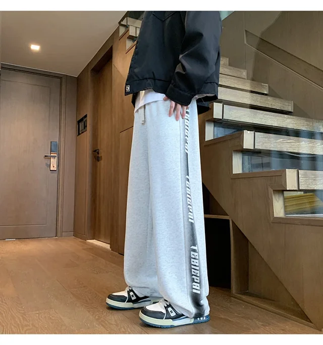 Men's 2025 Spring/Fall Oversize Wide-Leg Pants Detail