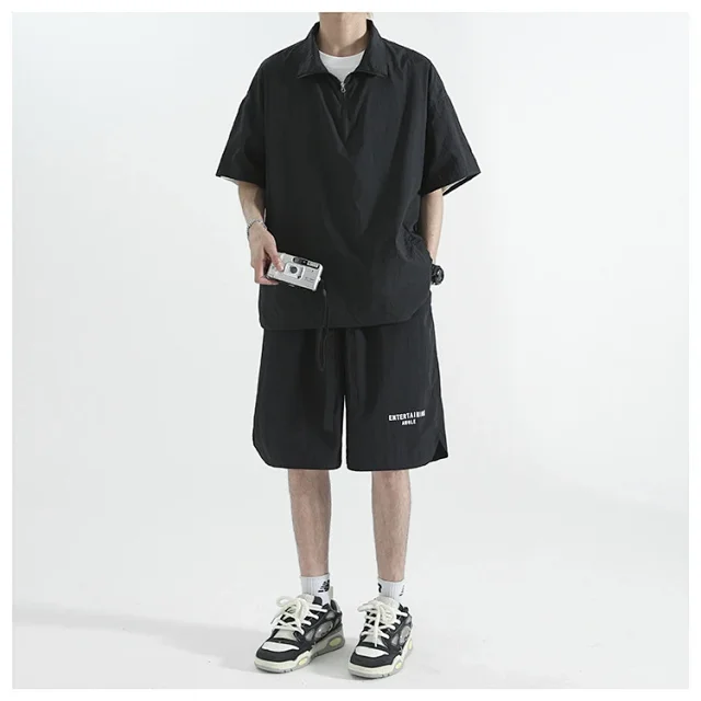 Unisex Summer Thin Short-sleeve Sunscreen Suit Detail