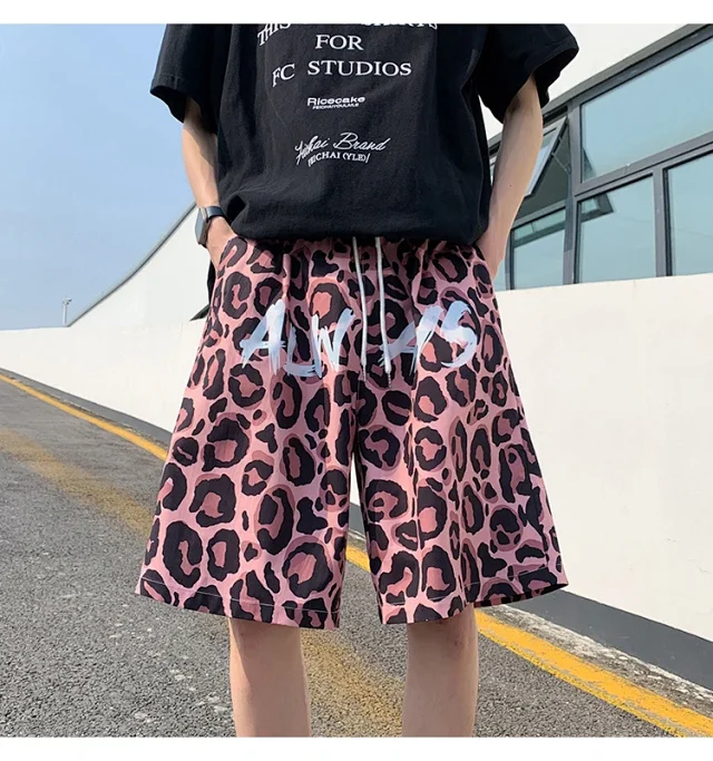 Men's Leopard Beach Shorts Detail