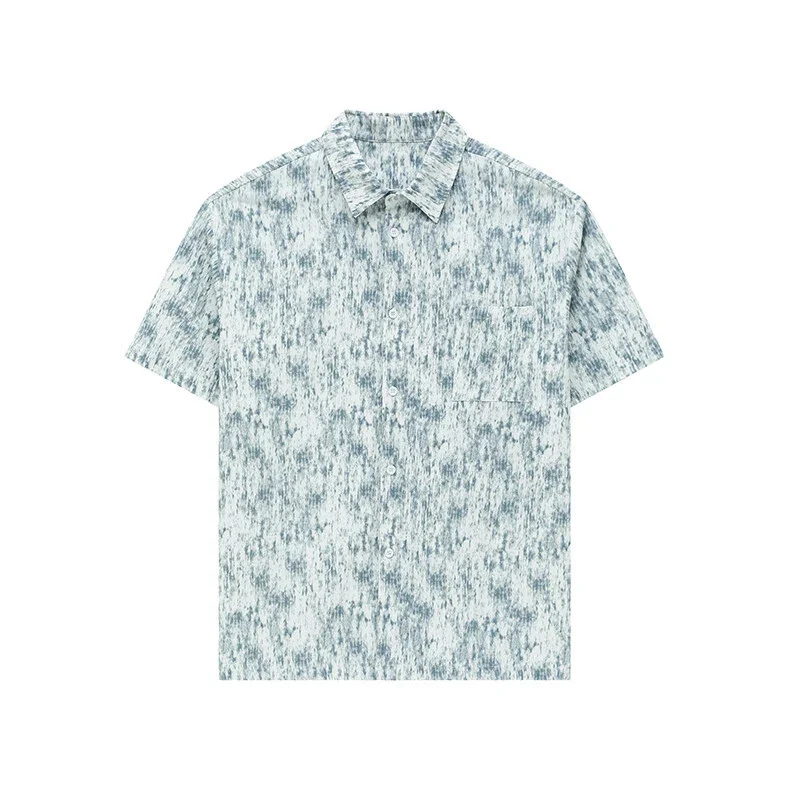 Tie-Dye Short-Sleeve Shirt Set for Men