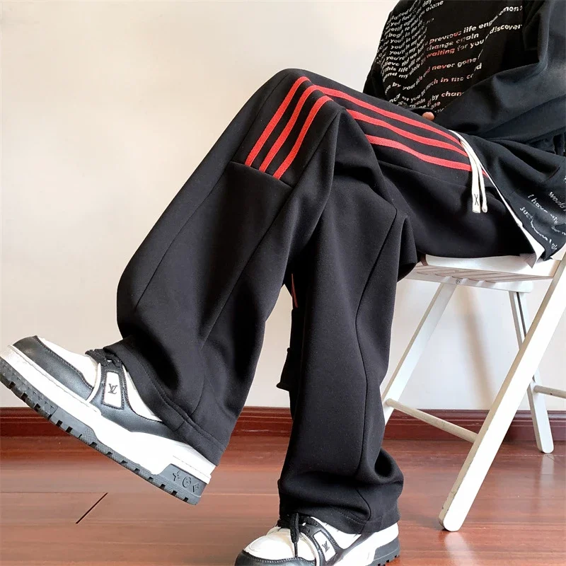 Men's Retro Striped Hiphop Pants