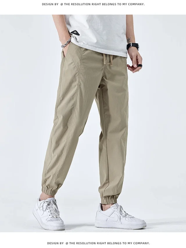 2025 Summer Ice Silk Joggers Detail