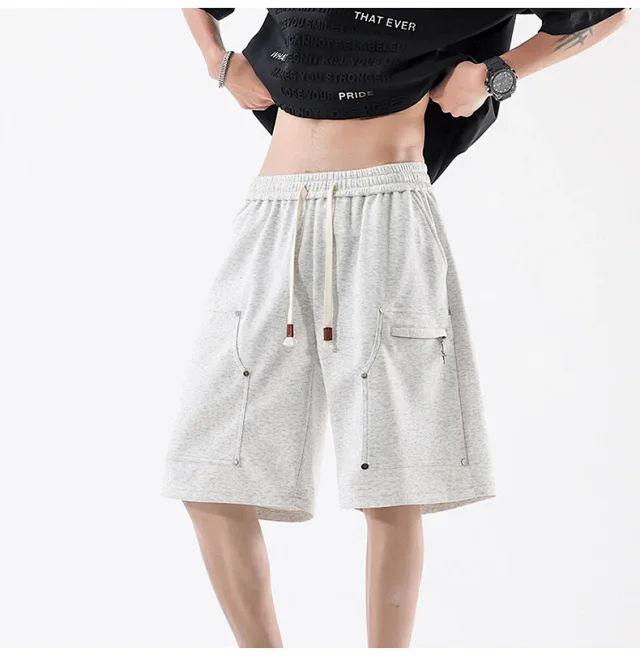 Men's Summer Trendy Loose Straight Athletic Shorts Detail