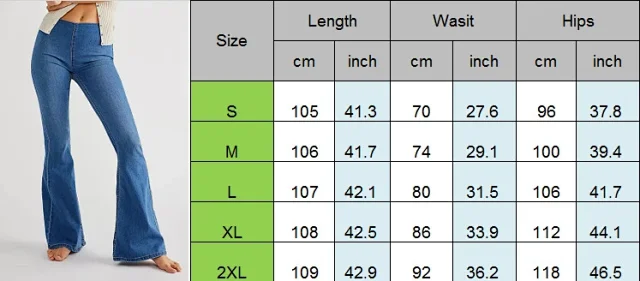 Low - rise Stretch Flare Jeans for Women Detail