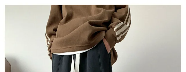 Men's Spring Vintage Khaki Oversize Sweatpants Detail