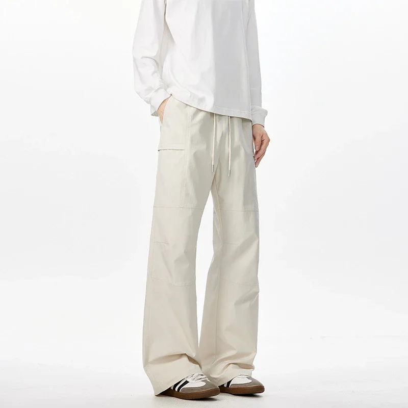 Beige Retro Cargo Pants - Men's Autumn New