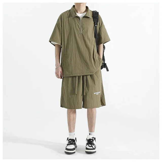 Unisex Summer Thin Short-sleeve Sunscreen Suit Detail