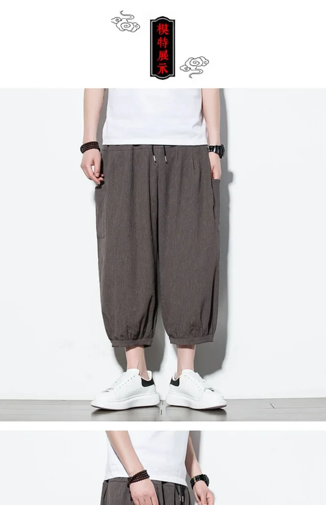 Men's 2025 Summer Ice Silk Capris Detail