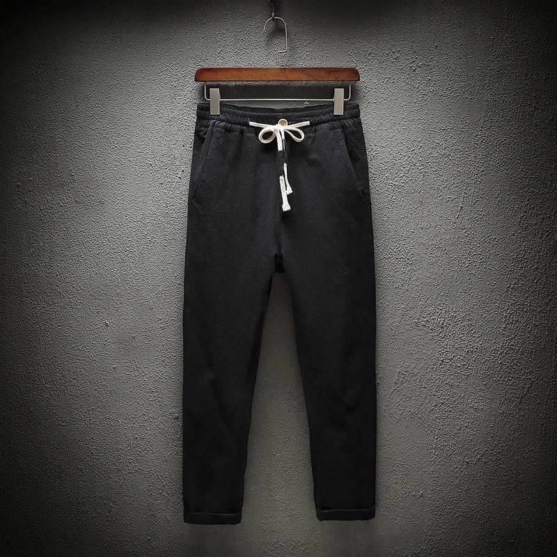 Teen Boys' Linen Loose Cropped Pants