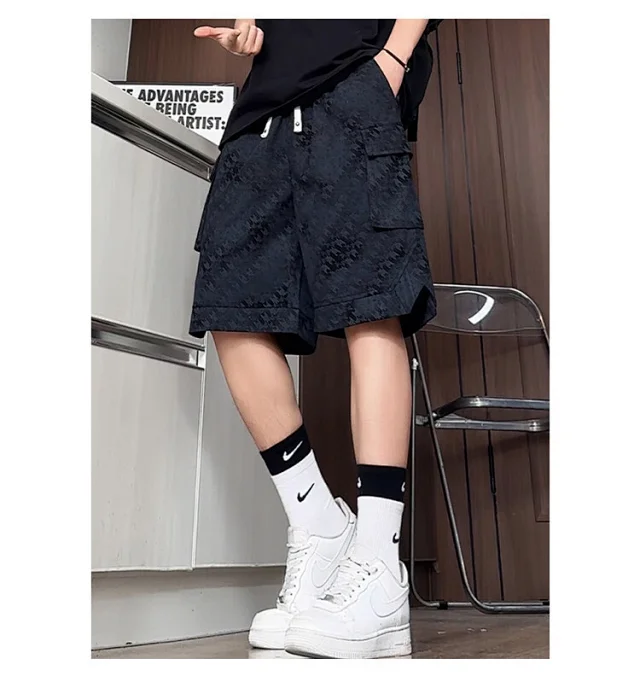 Men's Summer Printed Cargo Shorts Detail