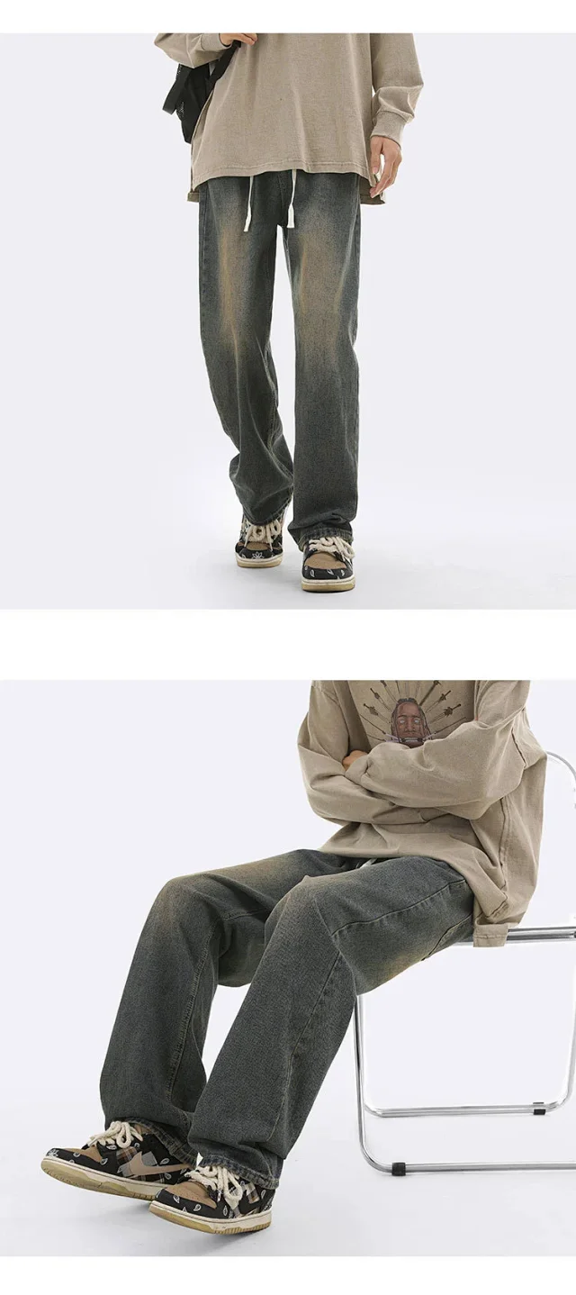 Men's Oversize Fleece Jeans Detail
