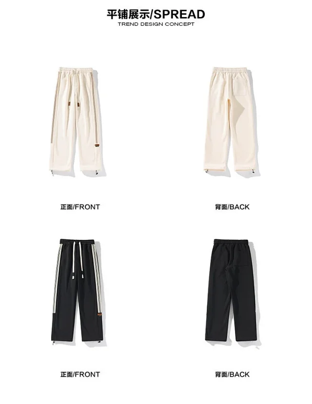Men's Fleece Wide-leg Pants 2025 Winter Detail