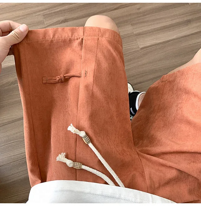 Vintage Men's Chinese Button Shorts Detail