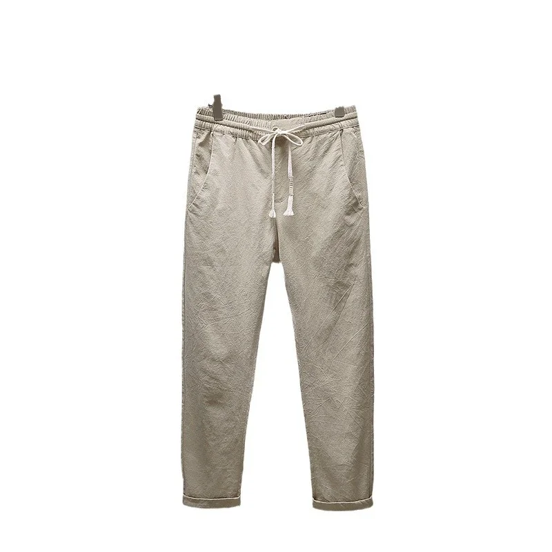 Teen Boys' Linen Loose Cropped Pants