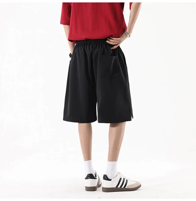 Men's Summer Cotton Loose Cargo Shorts Detail
